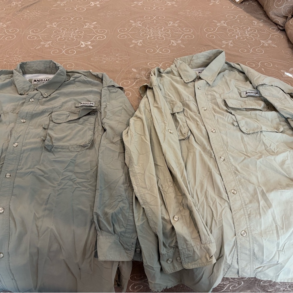 Magellan Outdoors Men's Light Green Shirt Jacket